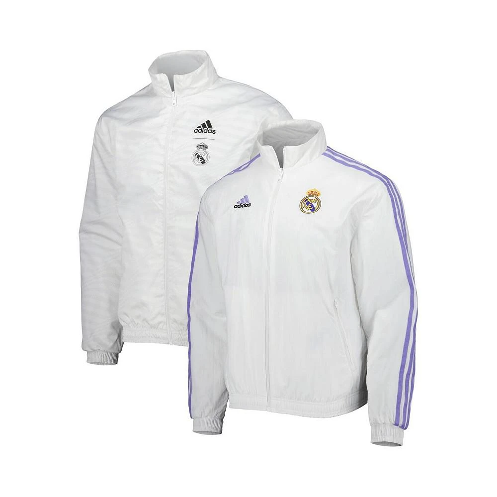 商品Adidas|Men's White Real Madrid Team Logo Anthem Full-Zip Jacket,价格¥600,第1张图片