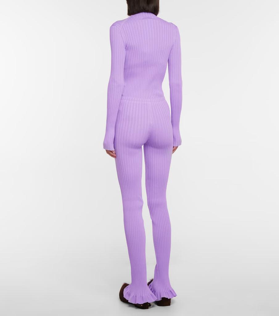 商品Acne Studios|Ribbed-knit cotton-blend leggings,价格¥2055,第3张图片详细描述