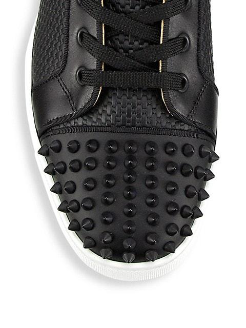 Lou Spikes 2 Woven Leather High-Top Sneakers商品第4张图片规格展示