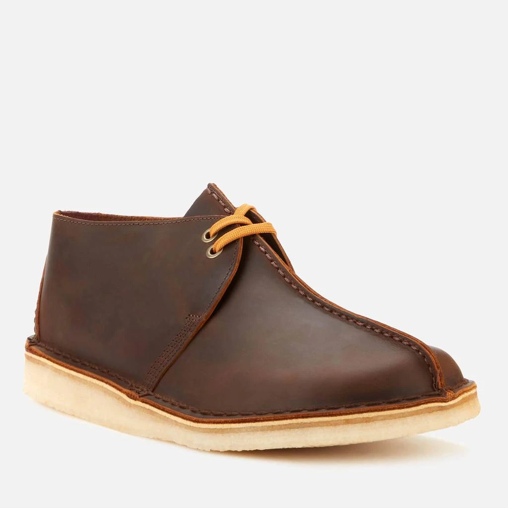 商品Clarks|Clarks Originals Men's Desert Trek Leather Shoes - Beeswax,价格¥1140,第2张图片详细描述