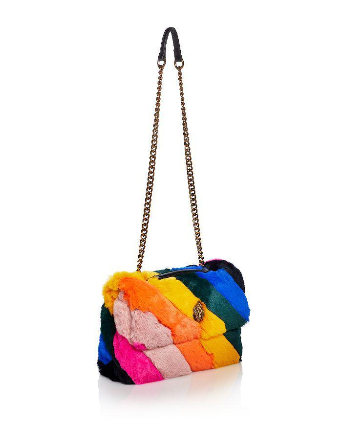 商品Kurt Geiger|Kensington Rainbow Faux Fur Shoulder Bag,价格¥2045,第6张图片详细描述