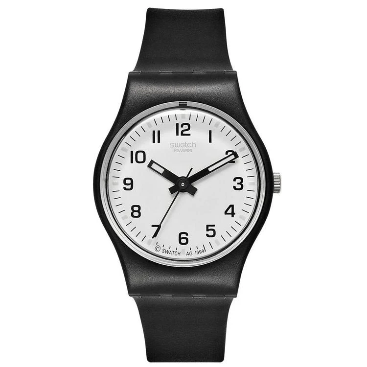 商品Swatch|Watch, Women's Swiss Something New Black Strap 25mm LB153,价格¥385,第2张图片详细描述