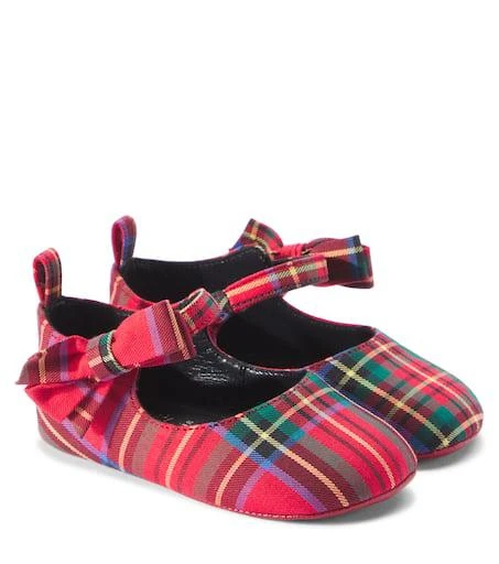 商品Christian Louboutin|Baby Lou Babe checked Mary Jane flats,价格¥2706,第1张图片