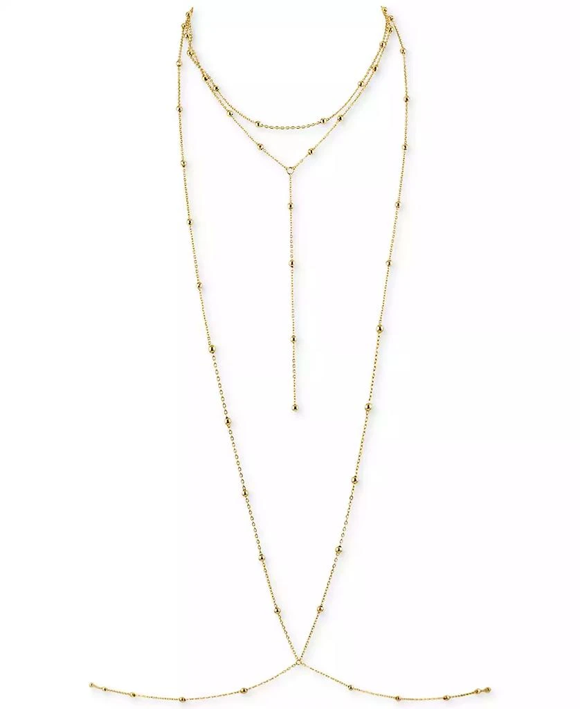 商品OMA THE LABEL|18k Gold-Plated Dainty Bead Layered Body Chain,价格¥616,第1张图片