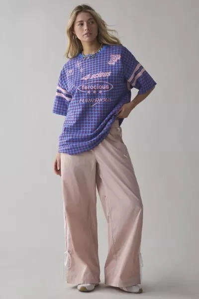 商品BDG|BDG Furrious Rowan Graphic Oversized Checkerboard Jersey Tee,价格¥187,第4张图片详细描述