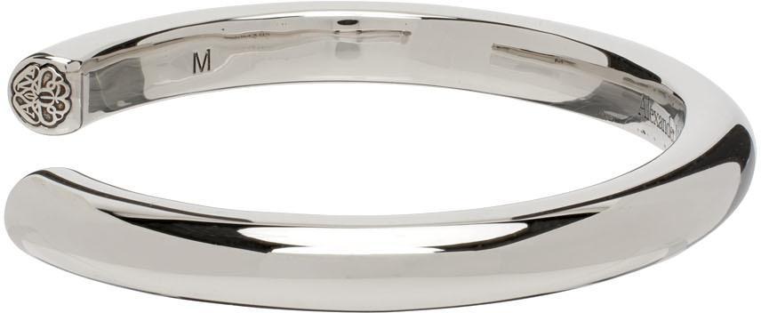 商品Alexander McQueen|Silver Open Cuff Bracelet,价格¥1846,第7张图片详细描述