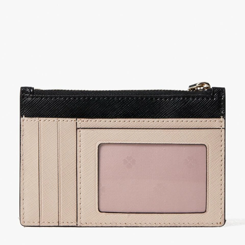 商品Kate Spade|Kate Spade New York Women's Spencer Saffiano Card Case Wristlet - Warm Beige/Black,价格¥629,第2张图片详细描述