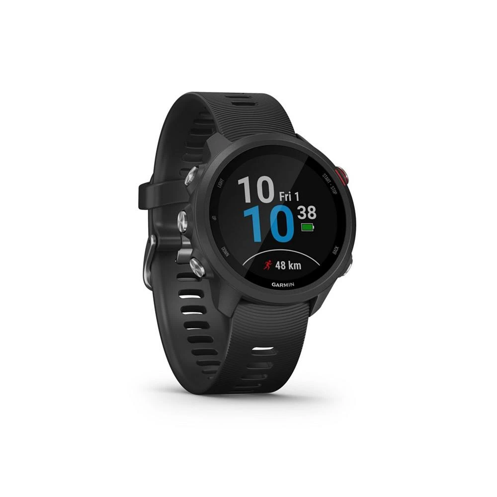 商品Garmin|Unisex Forerunner 245 Music Black Silicone Strap Smart Watch 30.4mm,价格¥2615,第1张图片