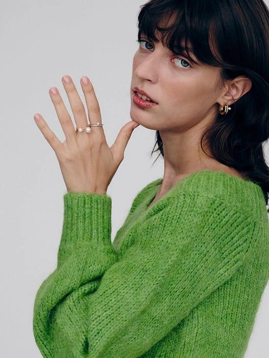 商品hyeres-lor|14K Fresh Water Pearl Point Ring,价格¥2982,第2张图片详细描述