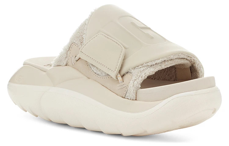 商品[国内直发] UGG|LA 云系列 织物 软底时尚 休闲拖鞋 女款 海盐色,价格¥593,第4张图片详细描述