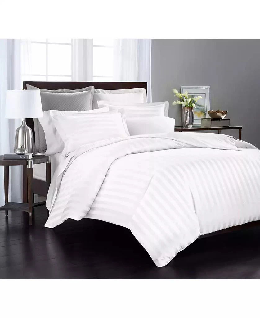 商品Charter Club|1.5" Stripe 550 Thread Count 100% Cotton 2-Pc. Duvet Cover Set, Twin, Exclusively at Macy’s,价格¥515,第3张图片详细描述