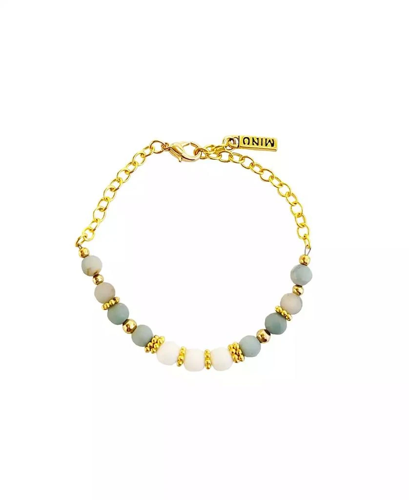 商品MINU Jewels|Women's Nurelle Ain Bracelet with Amazonite and White Jade Beads,价格¥270,第1张图片