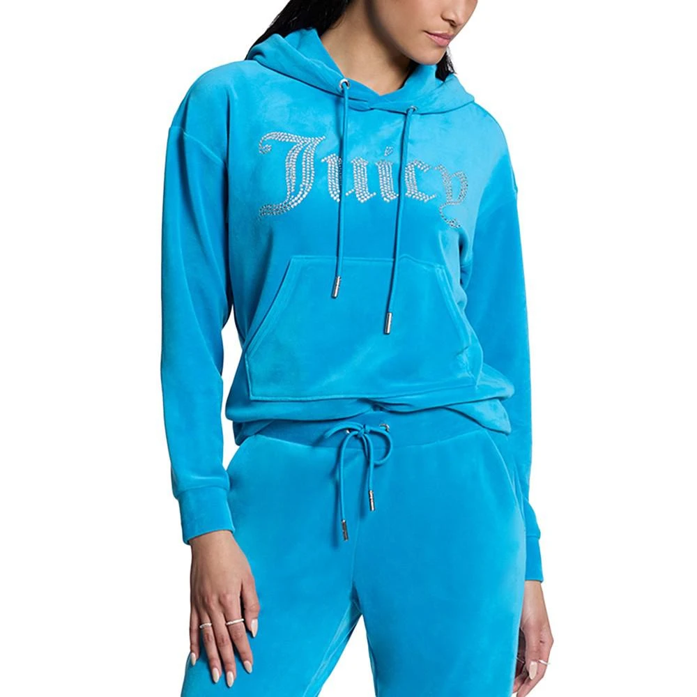 商品Juicy Couture|Women's Velour Embellished Hoodie,价格¥397,第1张图片