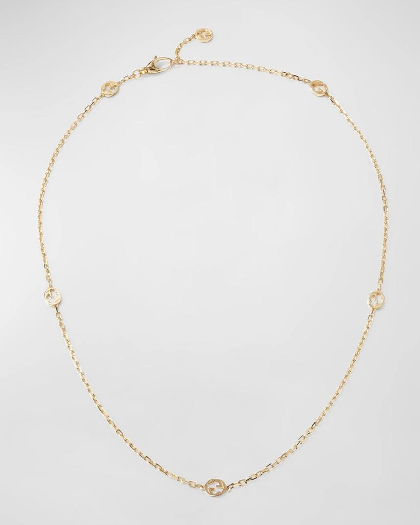 商品Gucci|Interlocking G 18k Gold Chain Necklace,价格¥16220,第1张图片