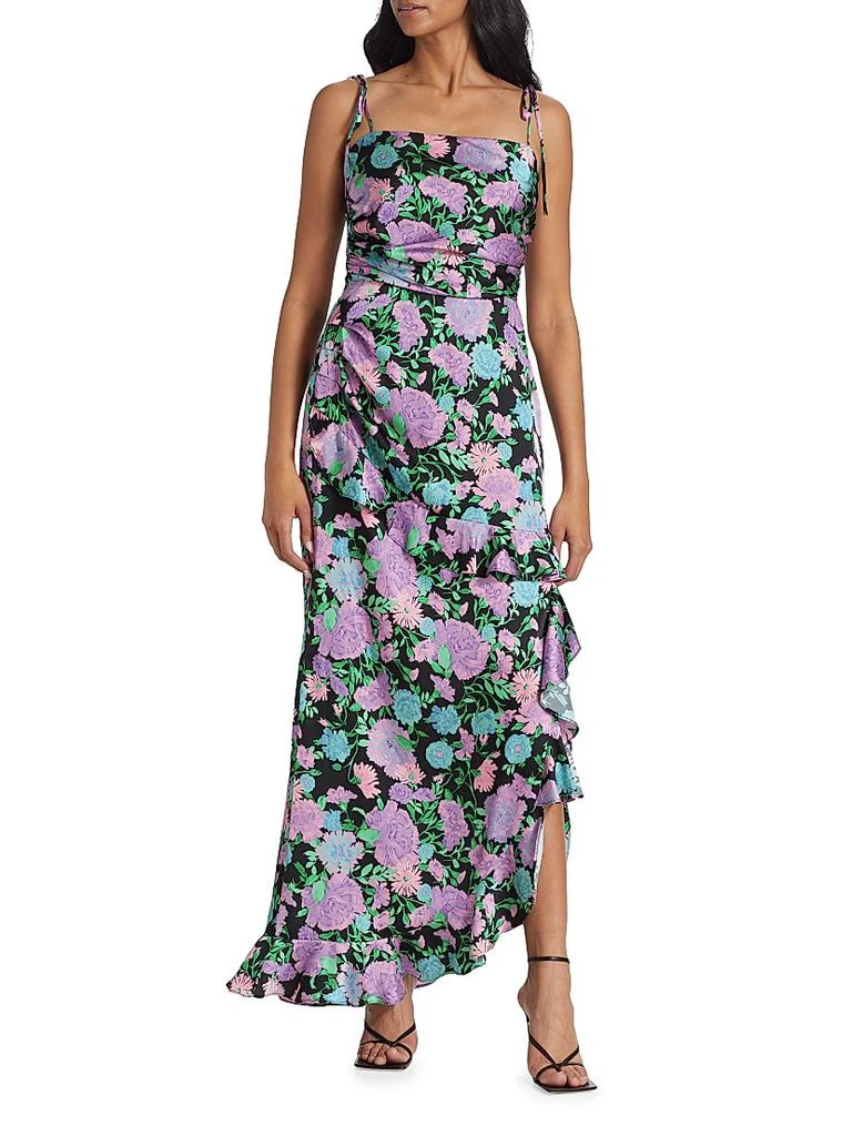 商品Wayf|Wayf Asymmetric Floral Midi-Dress,价格¥409,第3张图片详细描述