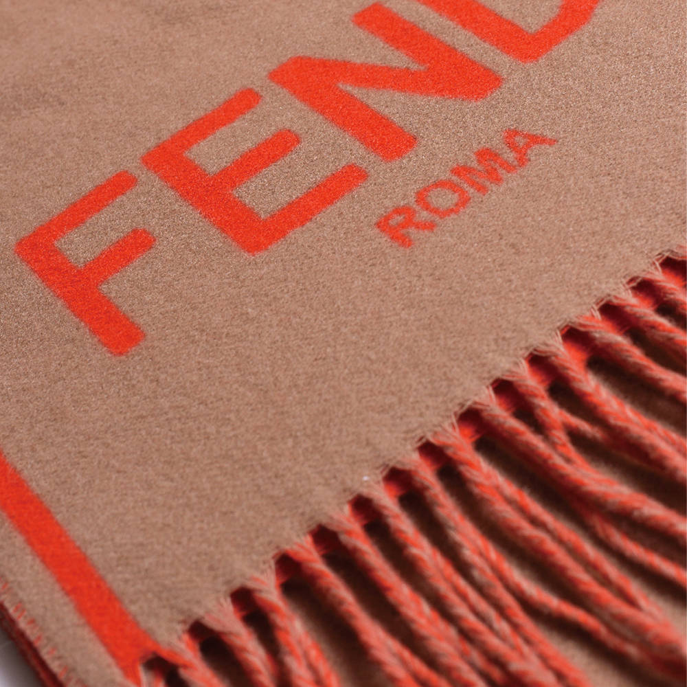 FENDI 女士拼色羊绒围巾 FXT322-AEOR-F1G9B商品第1张图片规格展示