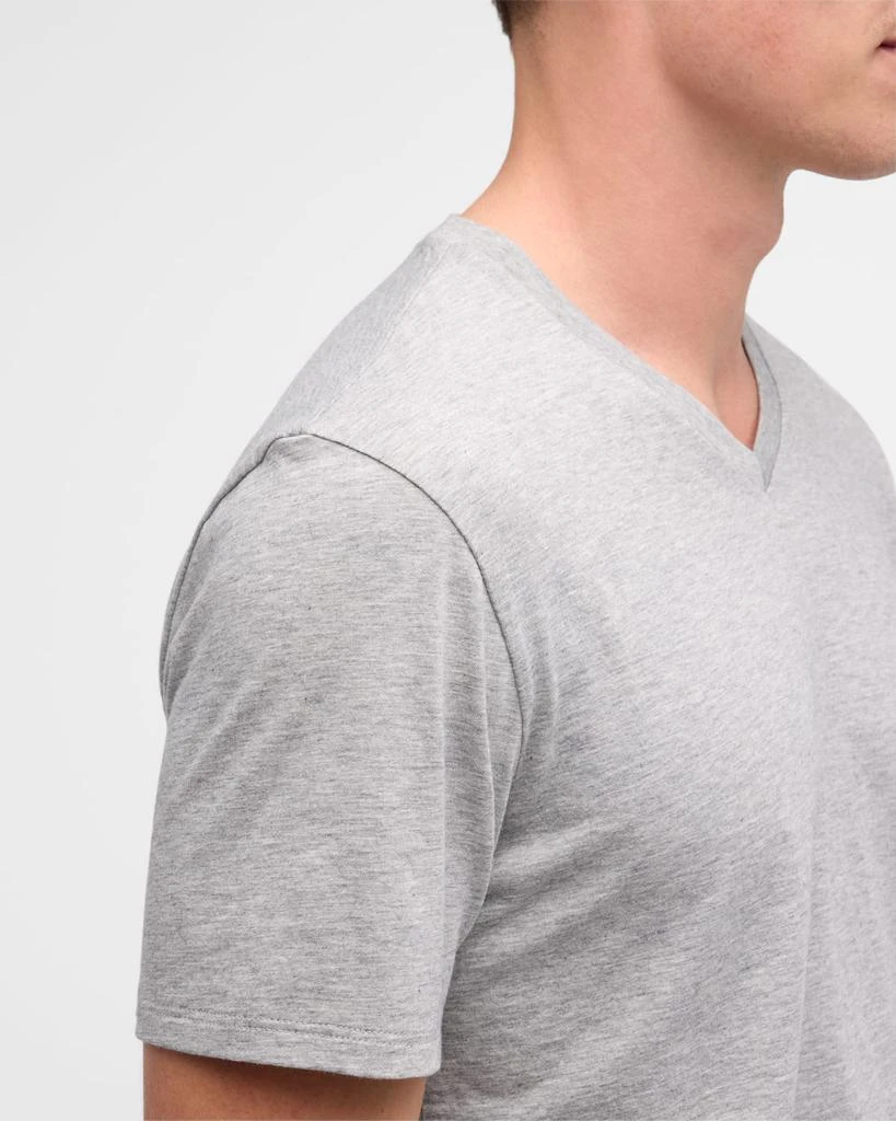 Short-Sleeve V-Neck Jersey T-Shirt, Gray 商品