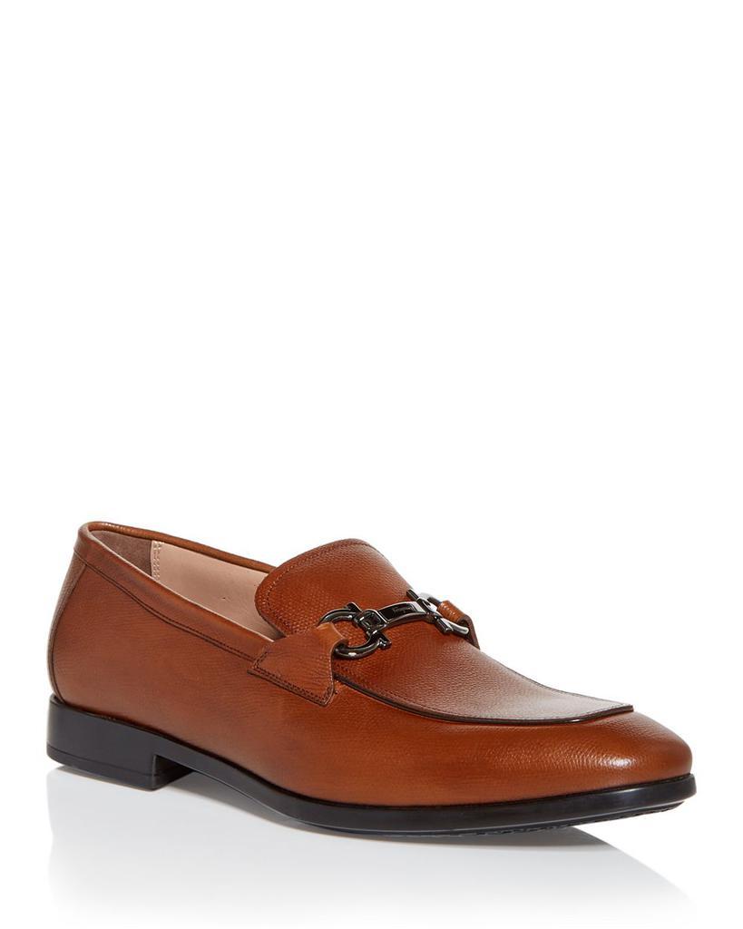 商品Salvatore Ferragamo|Men's Ree Double Gancini Bit Leather Loafers,价格¥6042,第3张图片详细描述