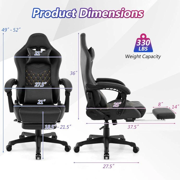 Ergonomic Video Game Computer Chair with Headrest and Lumbar Pillow 商品