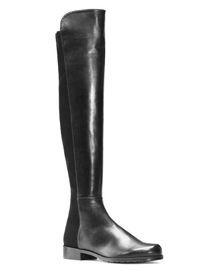 商品Stuart Weitzman|5050 过膝长靴——黑色麂皮、亮皮款,价格¥5916,第1张图片