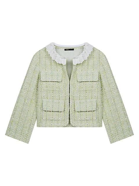 商品Maje|Vinova Metallic Tweed Jacket,价格¥1967,第1张图片