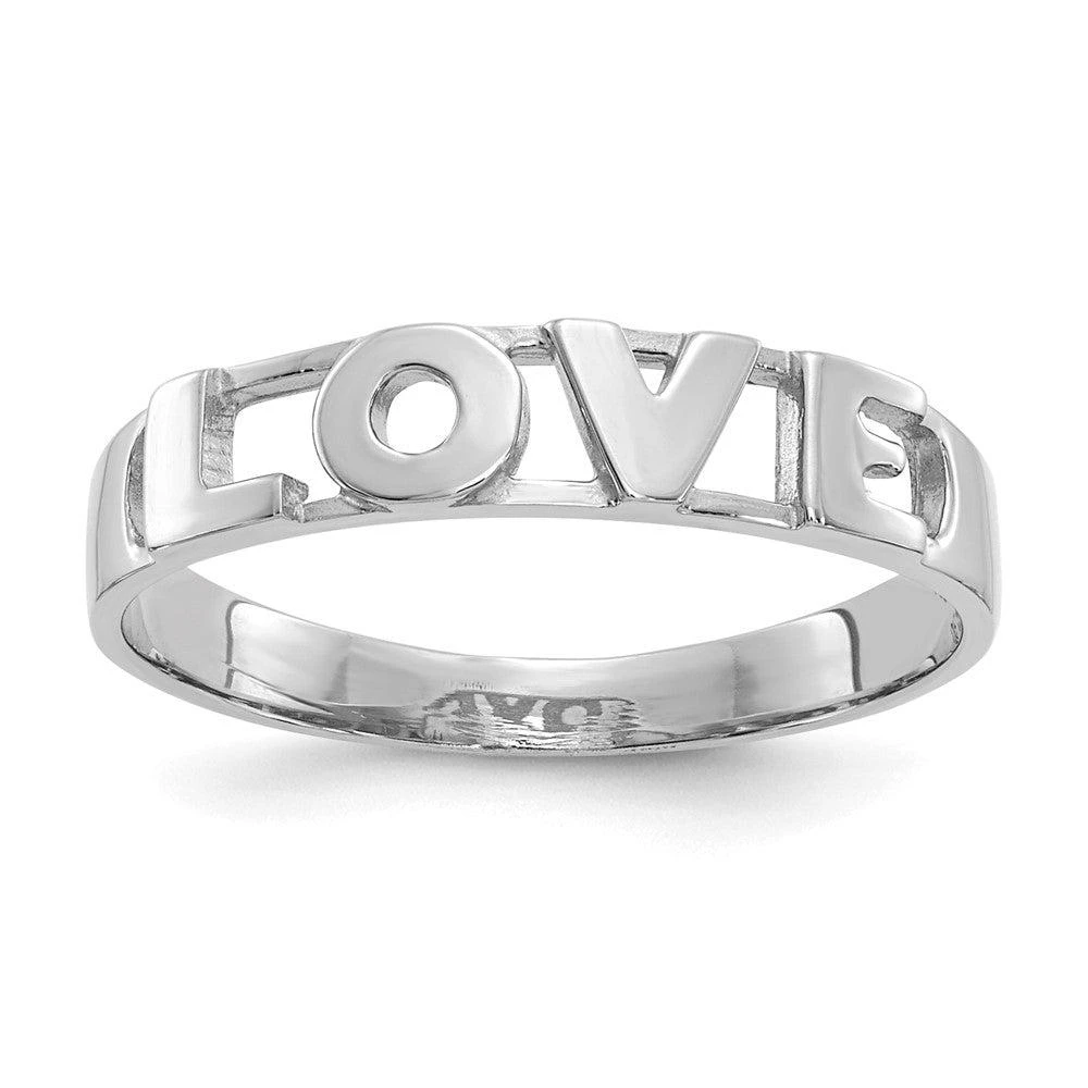 商品Diamond2Deal|14K White Gold LOVE Ring,价格¥2201,第1张图片