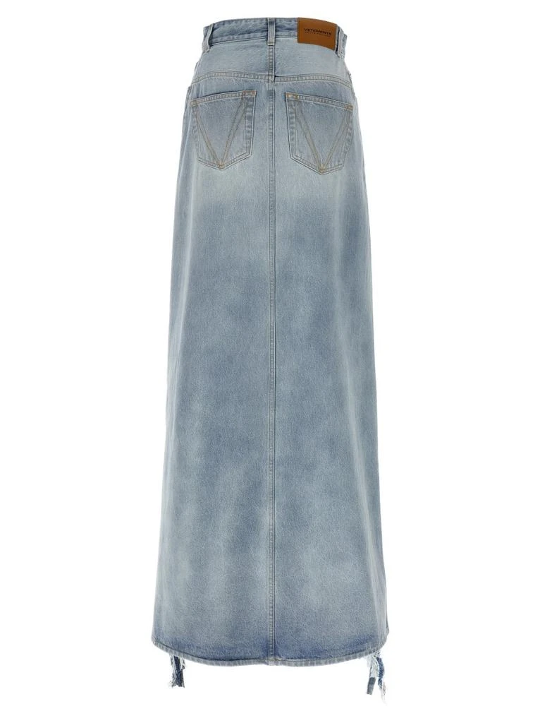 商品Vetements|'Destroyed Denim Maxi Skirt' Skirt,价格¥6393,第2张图片详细描述