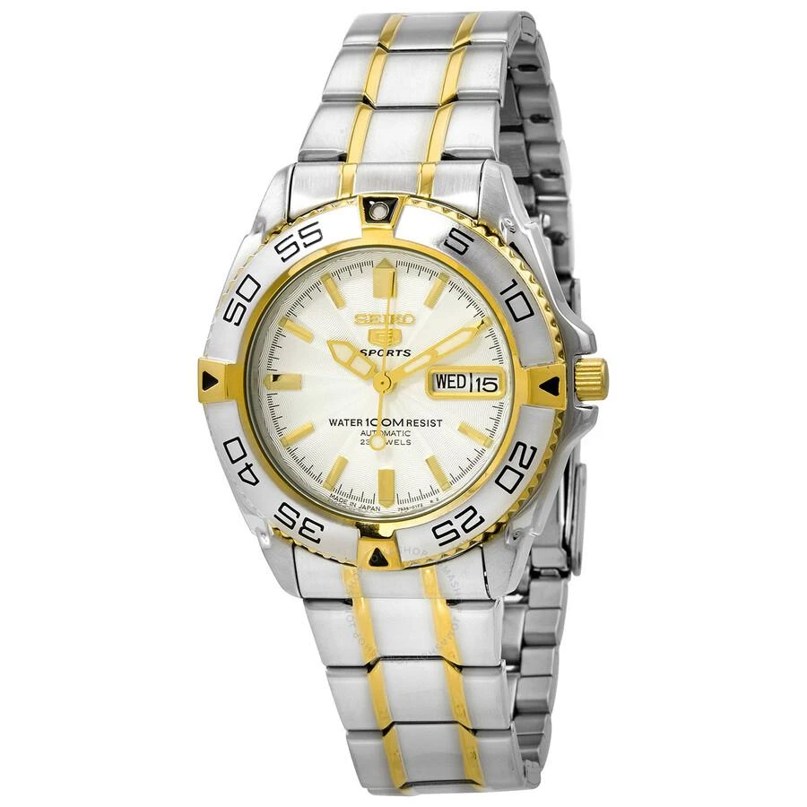 商品Seiko|5 Sports Automatic White Dial Men's Watch SNZB24J1,价格¥1300,第1张图片