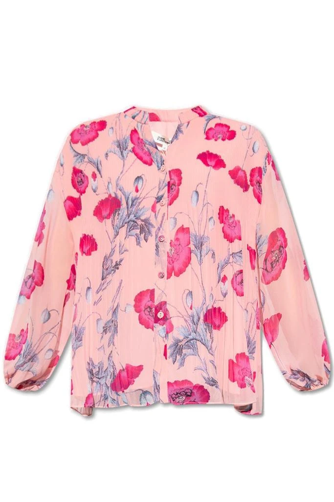 商品Diane von Furstenberg|Diane von Furstenberg Floral Print Pleated Shirt,价格¥995,第1张图片