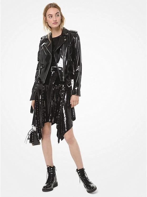 商品Michael Kors|Patent Leather Moto Jacket,价格¥1672,第1张图片