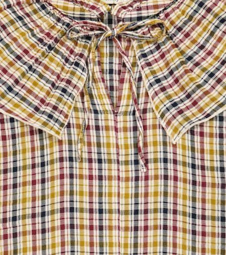 商品The New Society|Berenice checked cotton top,价格¥477,第3张图片详细描述
