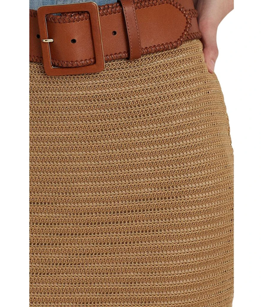 商品Ralph Lauren|Petite Metallic Cotton-Blend Knit Pencil Skirt,价格¥577,第3张图片详细描述