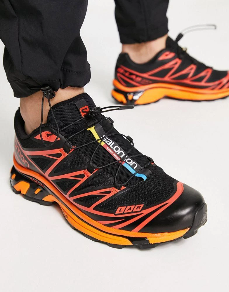 商品Salomon|Salomon XT-6 unisex trainers in black and orange,价格¥1123,第4张图片详细描述