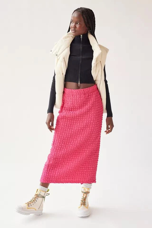 商品Urban Outfitters|UO Kimmy Bubble Knit Midi Skirt,价格¥76,第1张图片