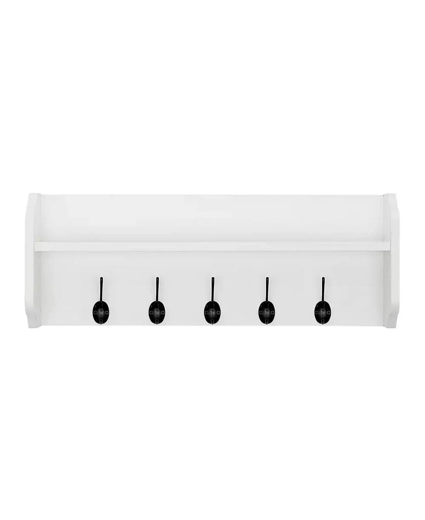 商品Danya B|Entryway Floating Utility Wall Shelf with Hooks, Wall Mounted,价格¥260,第1张图片