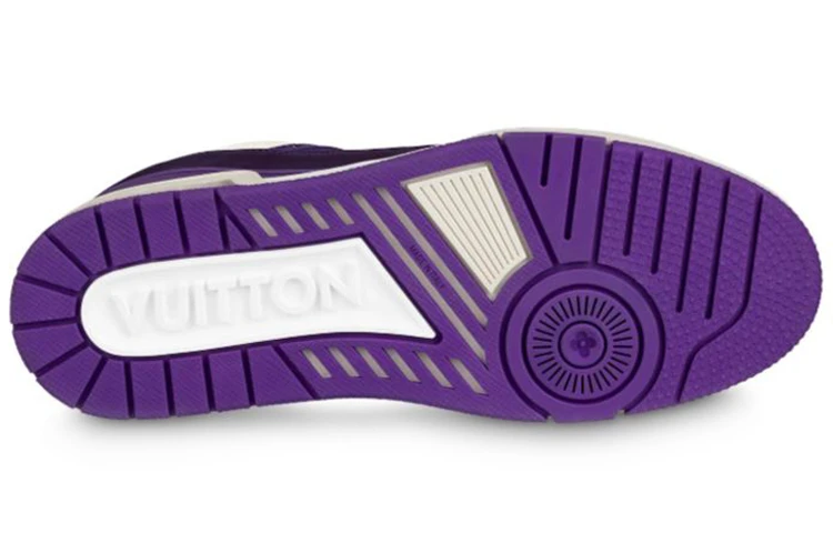 商品[国内直发] Louis Vuitton|Trainer 粒面小牛皮 篮球风格 低帮 运动鞋 男款 紫色,价格¥11771,第5张图片详细描述