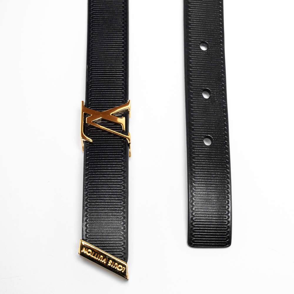 Louis Vuitton Black Embossed Leather LV Initiales Belt 75CM商品第3张图片规格展示