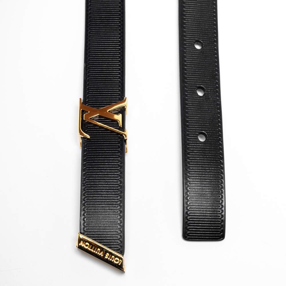 商品[二手商品] Louis Vuitton|Louis Vuitton Black Embossed Leather LV Initiales Belt 75CM,价格¥4809,第5张图片详细描述