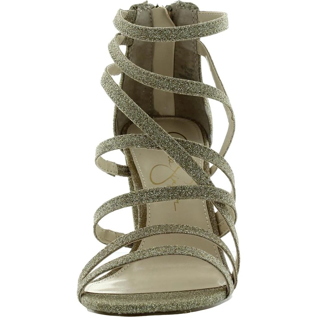 Jessica Simpson Stassey Women's Caged Faux Leather Back Zip Dress Sandals 商品