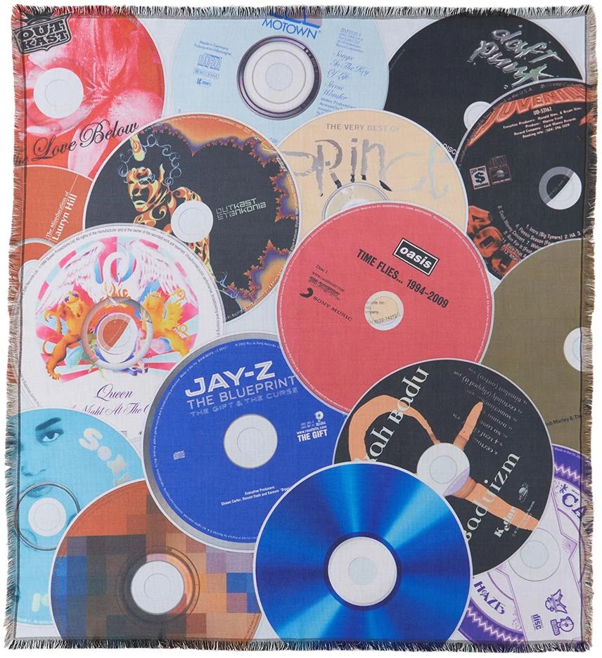 商品Curves by Sean Brown|Multicolor Greatest Albums Of All Time Throw Blanket,价格¥1948,第1张图片