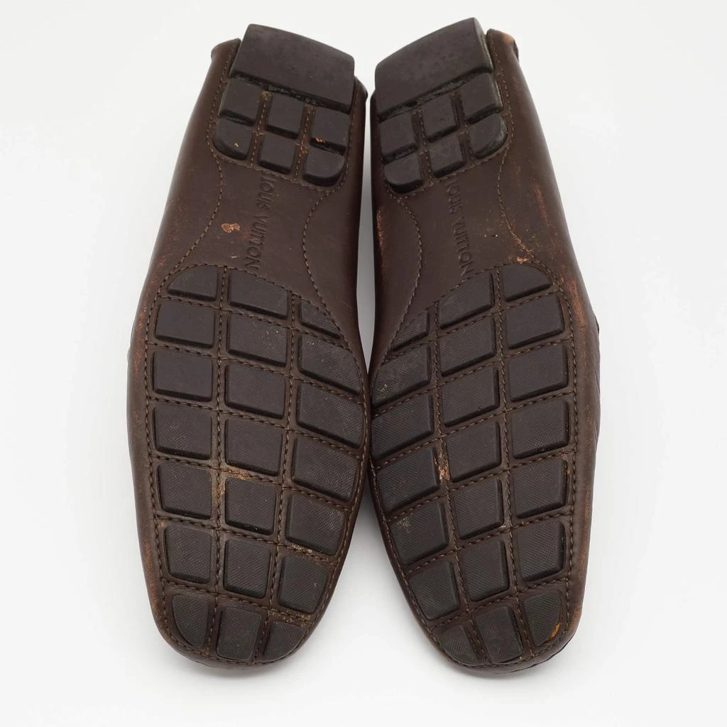 Louis Vuitton Brown Leather Hockenheim Slip On Loafers Size 43.5 商品