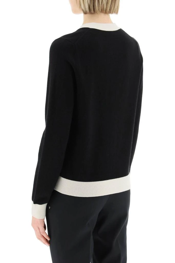 商品Tory Burch|CASHMERE CARDIGAN WITH CONTRAST TRIMMINGS,价格¥3242,第4张图片详细描述