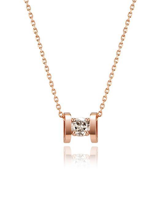 商品hyeres-lor|Happiness 14K H 0.2ct Diamond Necklace,价格¥3667,第1张图片