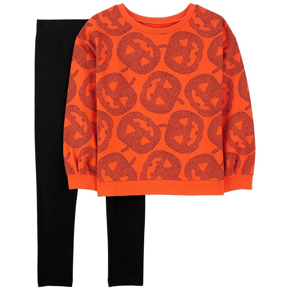 商品Carter's|Little Girls Halloween Top and Leggings, 2 Piece Set,价格¥152,第1张图片