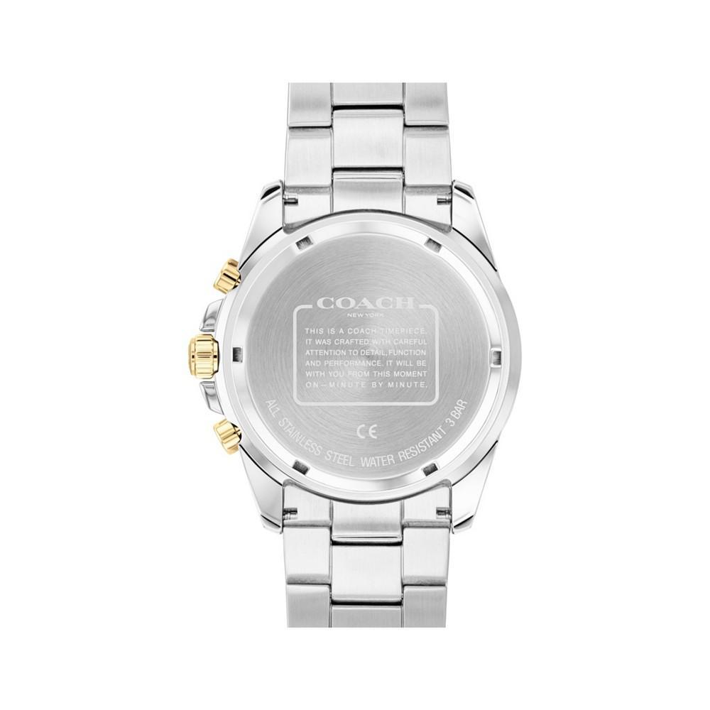 商品Coach|Men's Kent Two-Tone Stainless Steel Bracelet Watch 44mm,价格¥1788,第5张图片详细描述