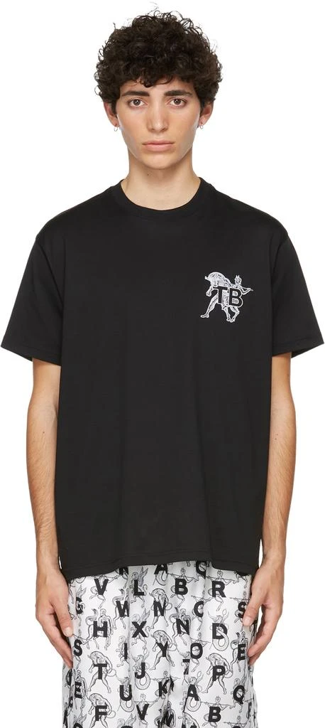 商品Burberry|黑色 Mythical Alphabet 系列 Small TB 有机棉 T 恤,价格¥3865,第1张图片