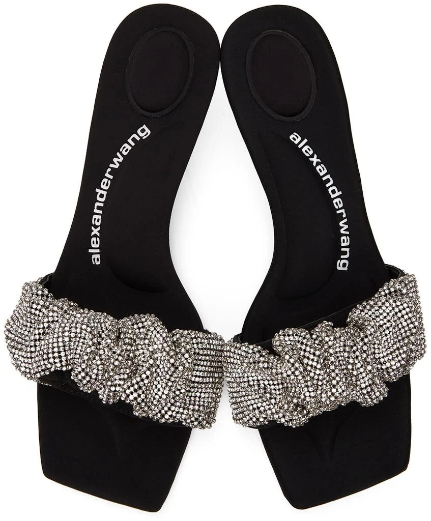 商品Alexander Wang|Black Scrunchie Jessie Heeled Sandals,价格¥6202,第5张图片详细描述