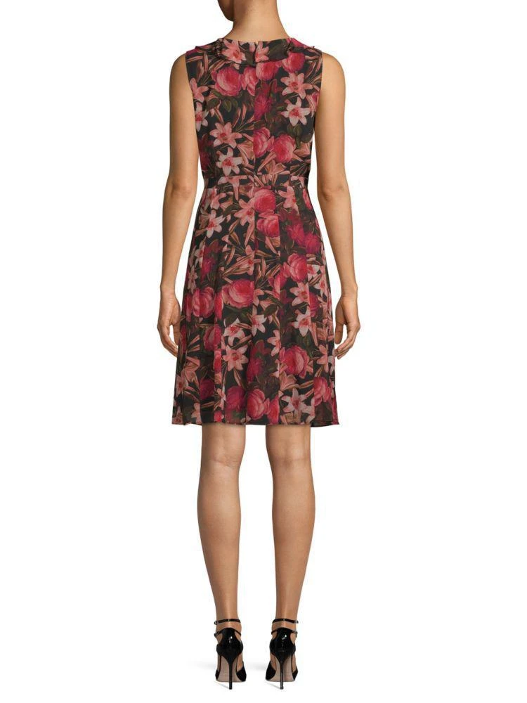 商品Karl Lagerfeld Paris|Floral Ruffled A-Line Dress,价格¥375,第2张图片详细描述