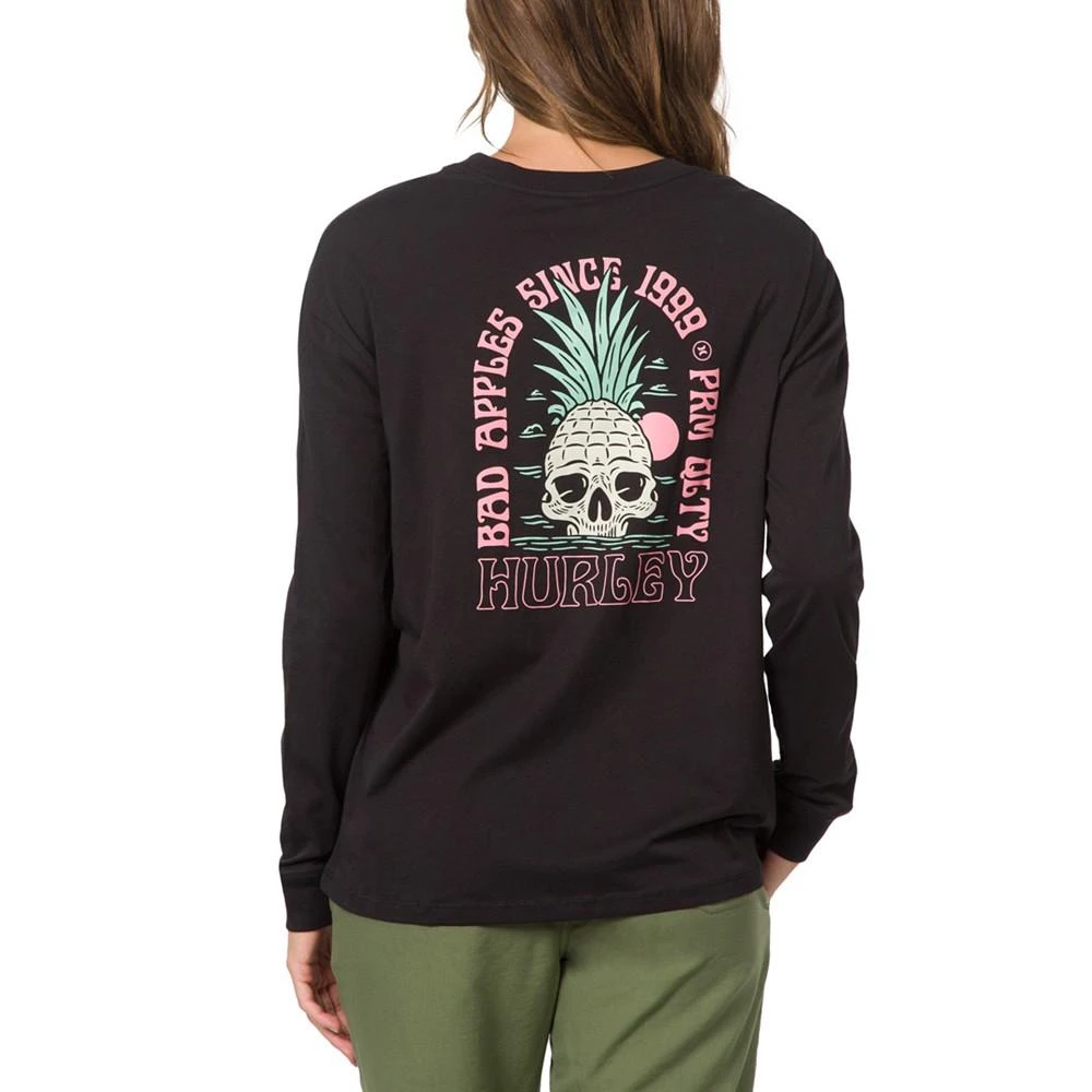 商品Hurley|Juniors' Bad Apples Grace Cotton Long-Sleeve T-Shirt,价格¥173,第2张图片详细描述