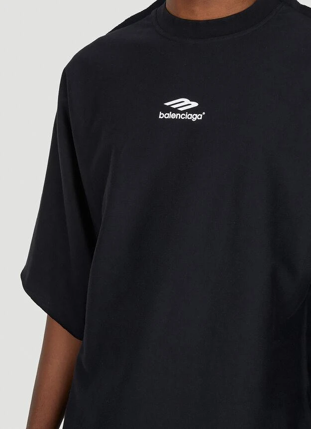 商品Balenciaga|Flat Logo Print T-shirt in Black,价格¥3564,第5张图片详细描述